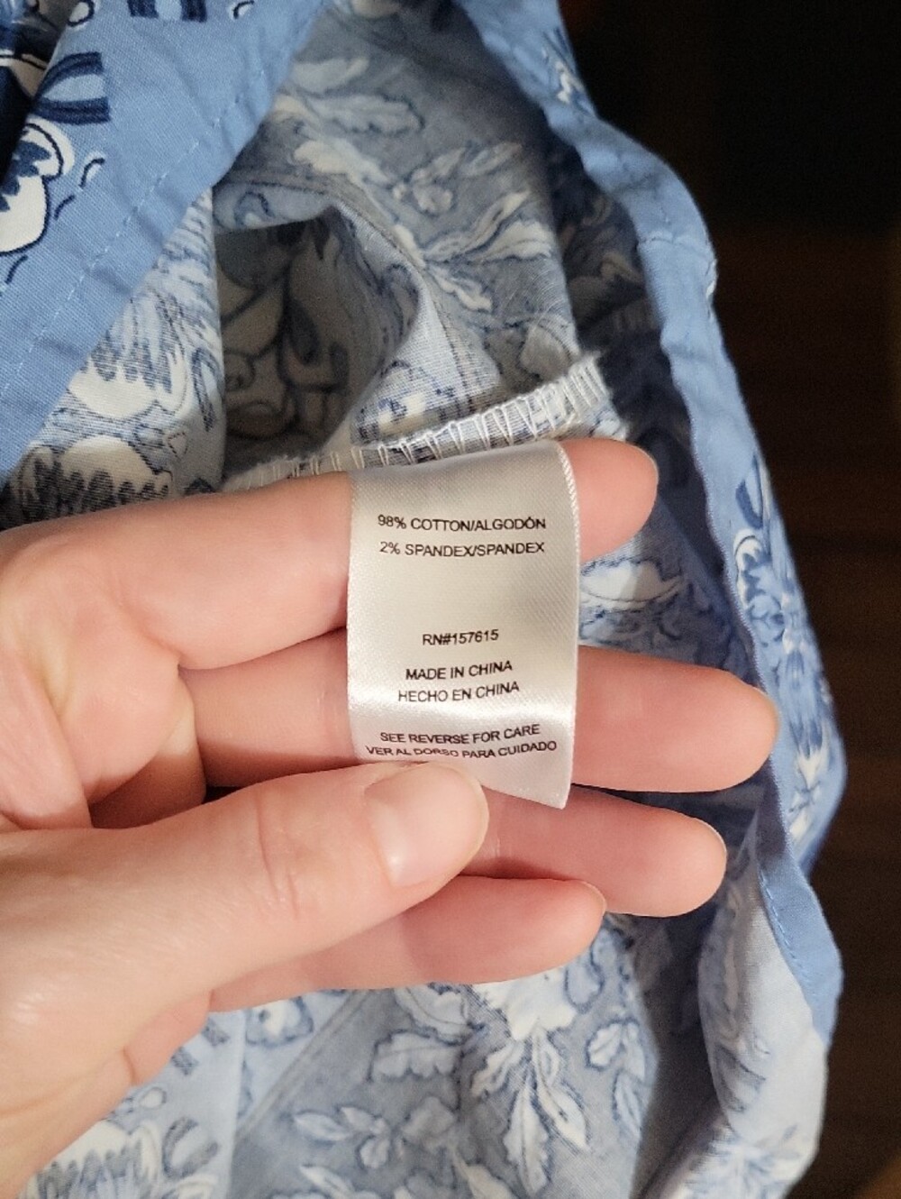 NWOT Blue Floral V-Neck Midi Dress - Picture 7 of 8